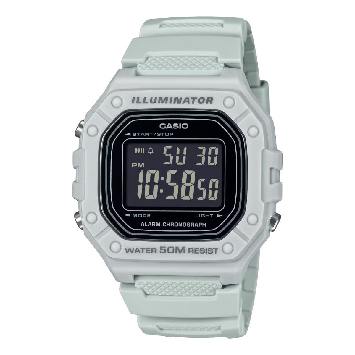 Casio Casio Collection W-218H-8BVEF Horloge - Kunststof - Grijs - Ø 41 mm