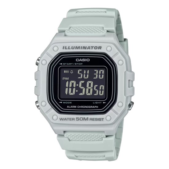 Casio Casio Collection W-218H-8BVEF Horloge - Kunststof - Grijs - Ø 41 mm