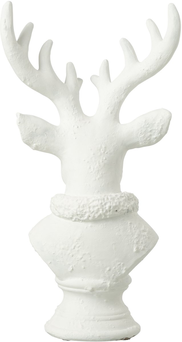 J-Line decoratie Hert - polyresin - wit - small