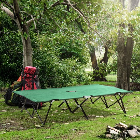 LBB Veldbed - Kampeerbed - Vouwbed - Ligbed - Stretcher- Campingbedje - Opvouwbaar - 2 Persoons - Groen van LBB — afbeelding 2