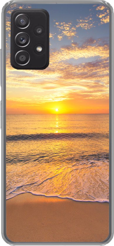 Coque Samsung Galaxy A53 5G - Plage - Coucher de soleil - Mer - Coque de téléphone en Siliconen