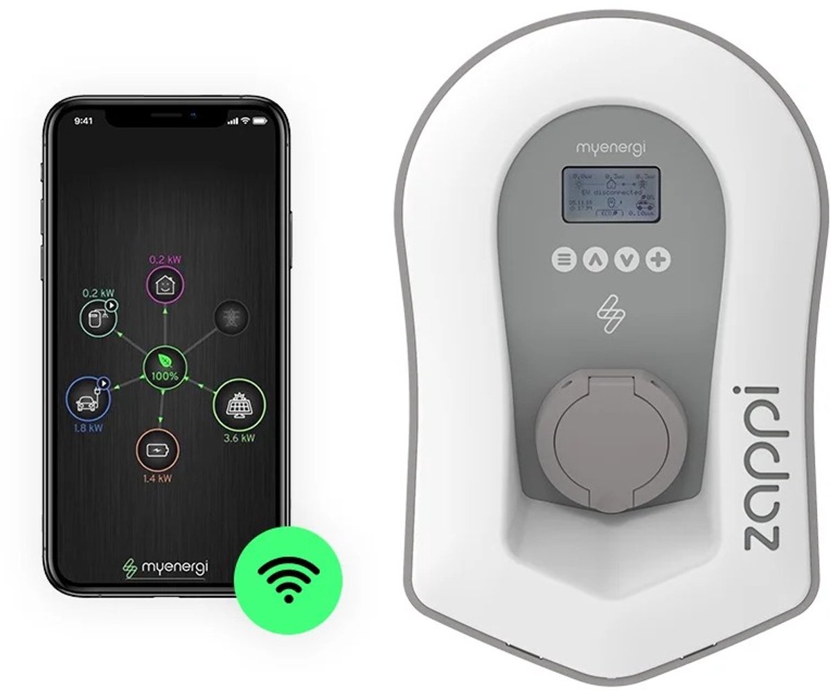 Slimme myenergi Zappi laadpaal V2.1 - Efficiënt opladen met WCD
