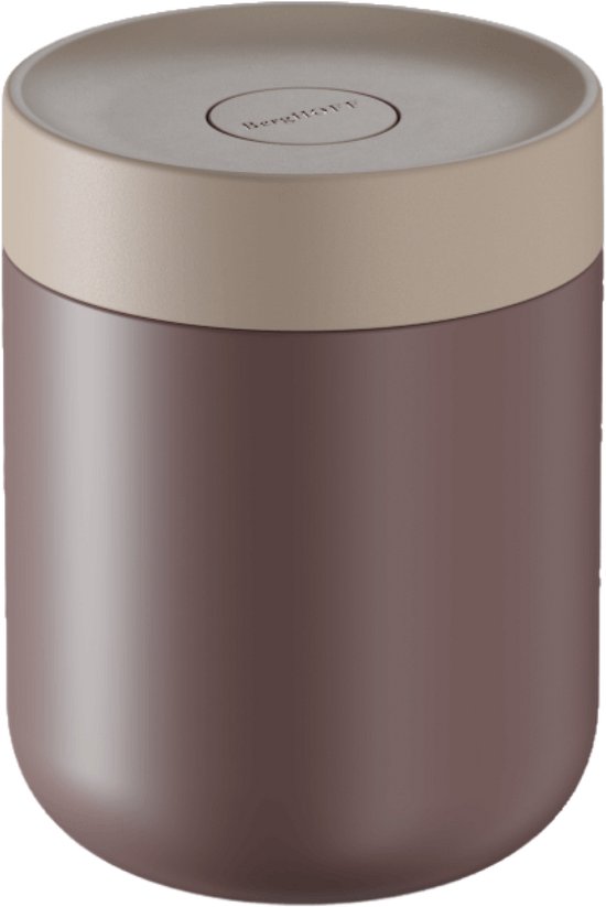 BergHOFF Home Nommie – Thermos Lunchbox - Food Jar 0.5L – Lekvrije Yoghurtbeker To Go – Isoleerbeker voor Soep - Dubbelwandige Isolatie - RVS Thermische Voedselcontainer – Houdt 6u Warm/Koud – Roze