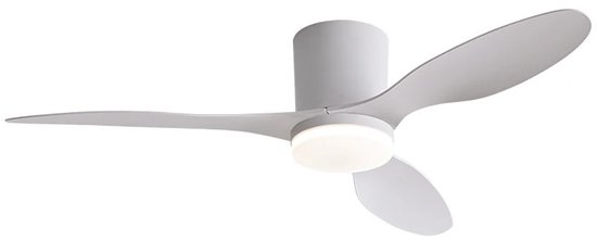 Plafondventilator wit 105 cm Ohana DT met LED verlichting, 6 snelheden, fluisterstil, afstandsbediening, WiFi, omkeerbaar