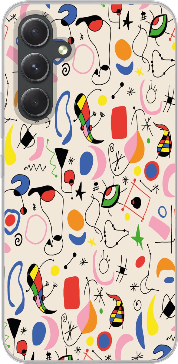 Telefoonhoesje Geschikt voor Samsung Galaxy A54 hoesje - Patronen - Abstract - Kunst - Siliconen Telefoonhoesje Telefoonhoesje