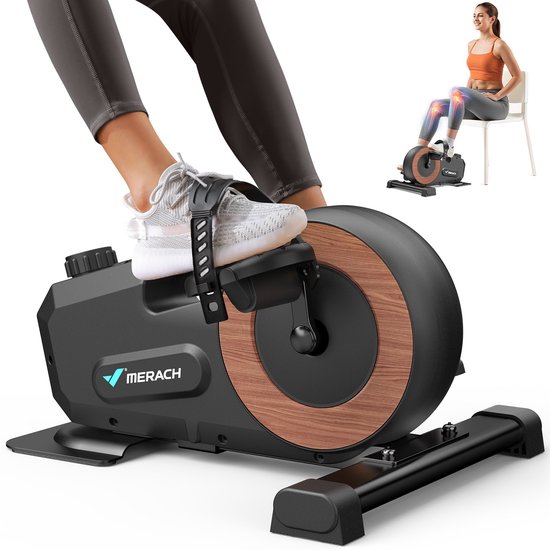 MERACH Stoelfiets - Mini Hometrainer - 8 Magnetische Weerstanden - Fluisterstil <5 dB - LCD Display - Anti - slip Basis