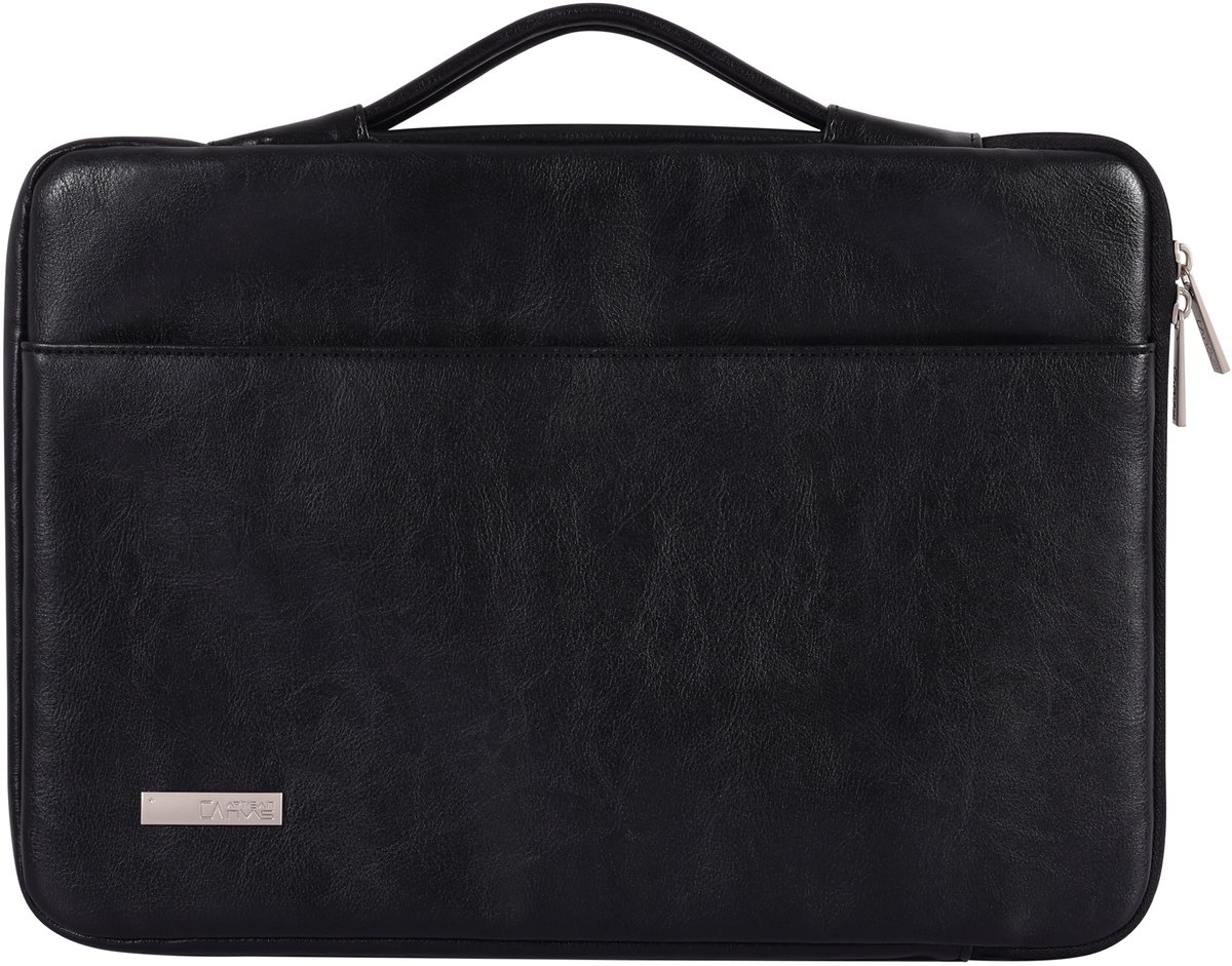 Laptophoes 15.6 Inch KL – PU Leer - Laptop Sleeve met Handvat - Laptoptas - Zwart