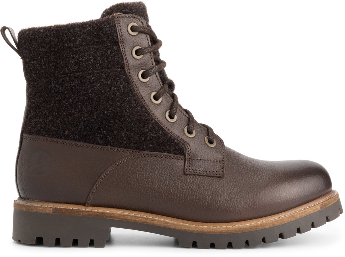 Travelin' Enningdal Heren - Veterboots - Wol/Vilt - Donkerbruin
