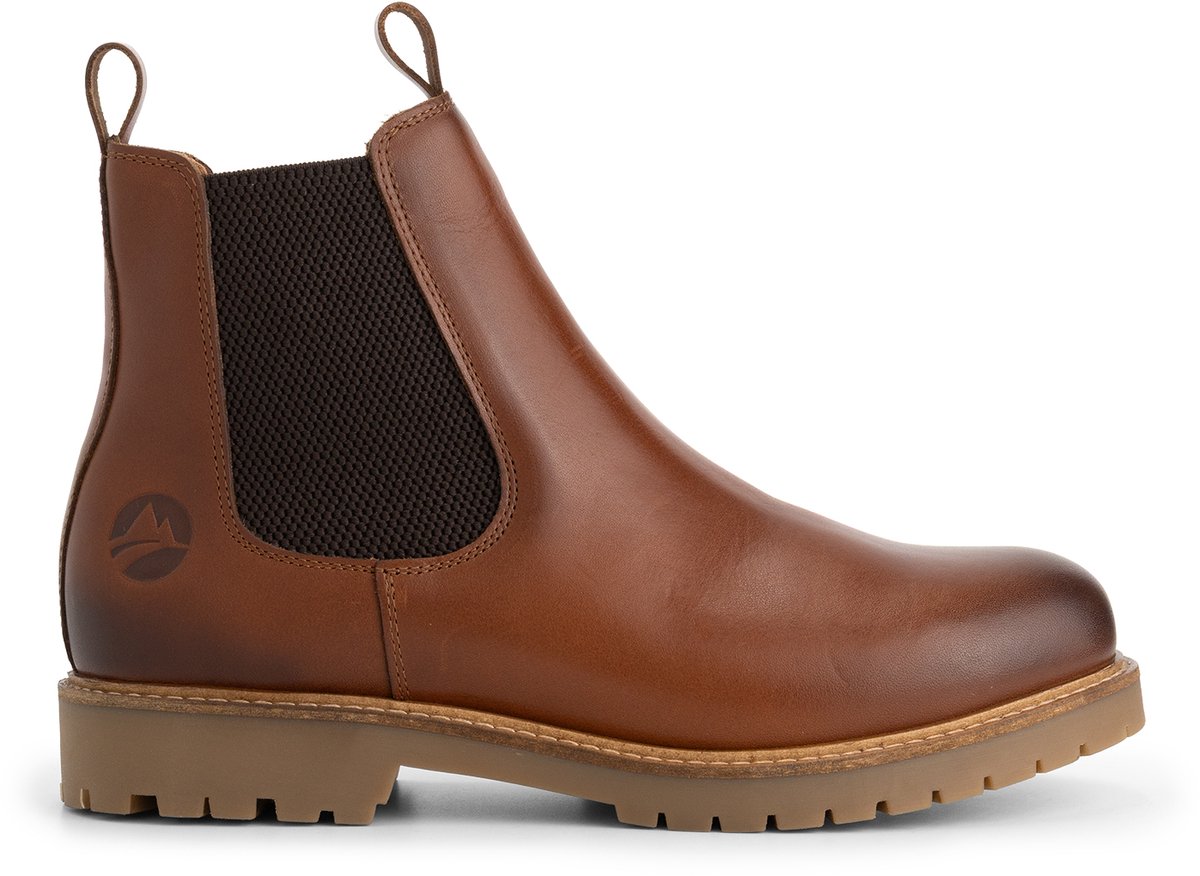 Travelin’ Agder Dames Chelsea boots Leer Cognac Bruin