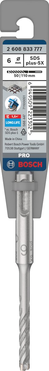 Bosch PRO SDS plus-5X hamerboor, 6 x 50 x 110 mm