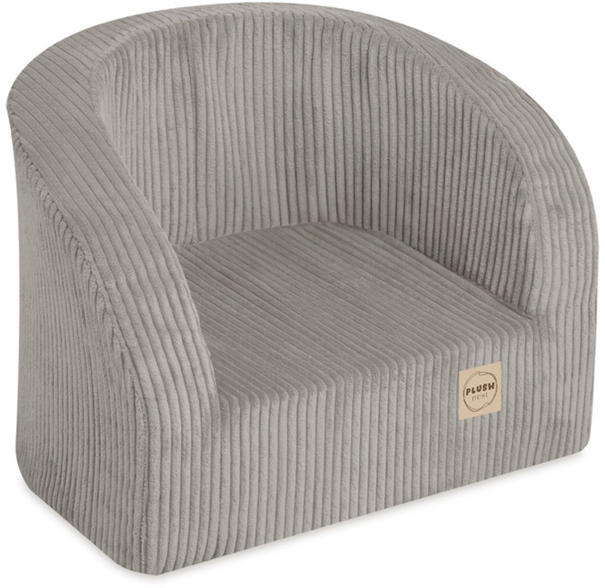 Plush Nest Kinderfauteuil Beige Corduroy – Peuterstoel Zacht & Licht – 12+ maanden – 40x53 cm