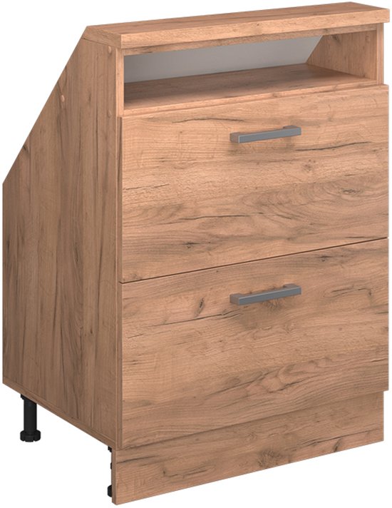 Nachtkastje Monty Krachtige eik goud 25 x 59.1 cm met 2 laden Vicco | Krachtige eik goud | Enkel | 406673148081406