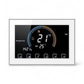 Slimme Inbouw Thermostaat | App bediening | Electrische vloerverwarming | Infraroodpanelen | Vierkant | Wit| 16amp |4-Draads | 90-240v