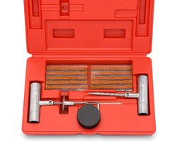 26-delige universele bandenreparatieset voor zwaar gebruik met pluggen, reparatieset voor lekke banden, ideaal voor banden van auto's, vrachtwagens, motoren, ATV's en noodgevallen langs de weg, bandenpluggenset