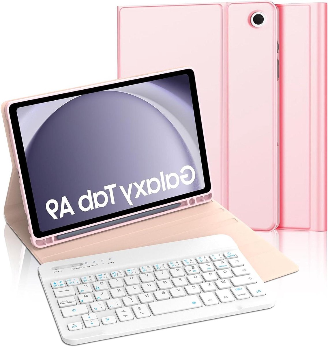 Toetsenbordhoes voor 8.7 inch tablet - magnetisch - draadloos - roze