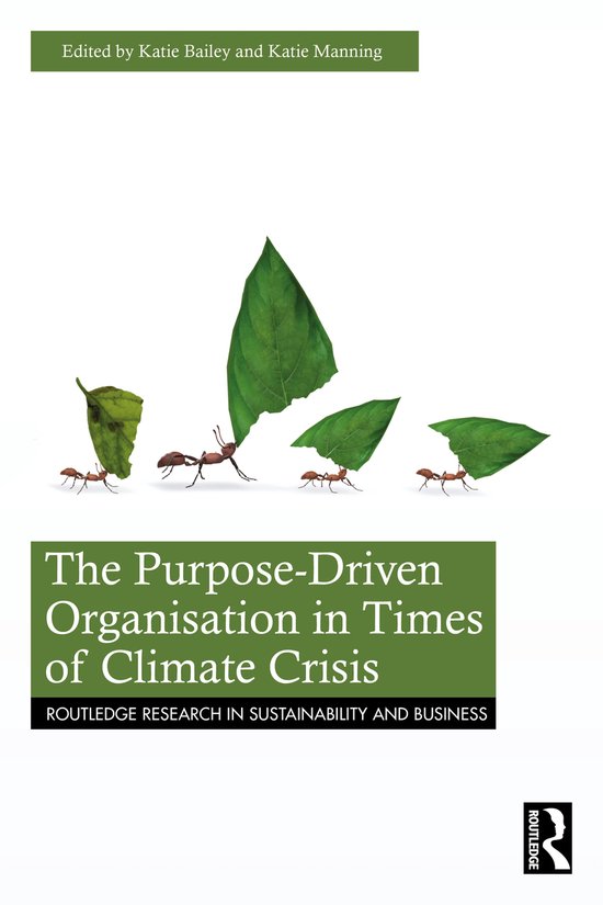 Routledge Research in Sustainability and Business-The Purpos ... - cover