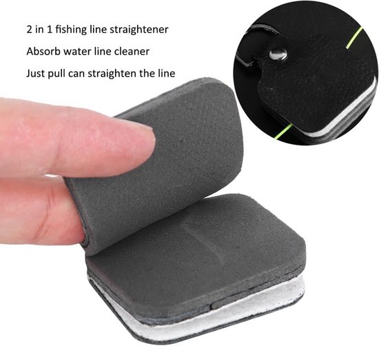 2-in-1 Hengelsportlijn Rechtgetrokken Waterabsorptie Draadleider Reiniger - Vislijn Accessoire — afbeelding 4