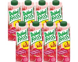 Dubbelfrisss - Frisdrank - Framboos-Cranberry - 8 x 0,35L