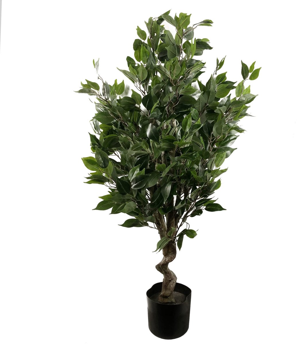 Blad Kunst Ficus Boom, 110 cm, Groenblijvende ficus, LEAF-7371
