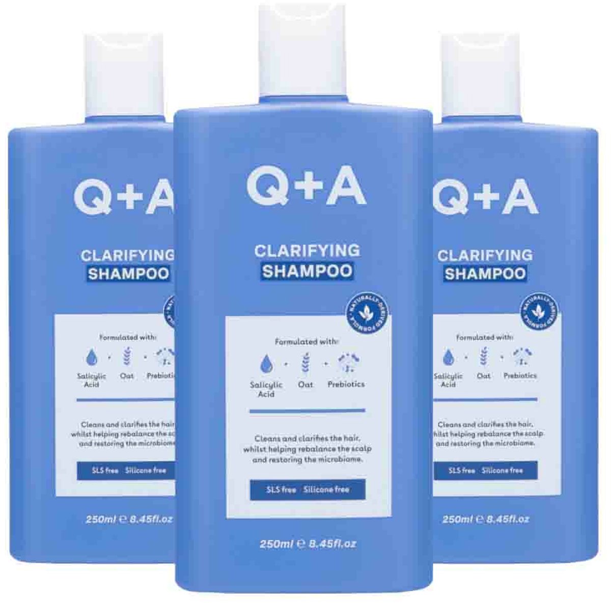 Q+A - Clarifying Shampoo - 3 x 250 ml - Voordeelverpakking
