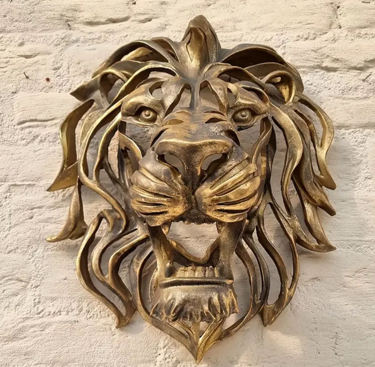 Kunsthars Leeuwenkop Wanddecoratie – Stoere Eyecatcher voor Woonkamer