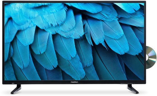 MEDION Full HD TV 100,3 cm (40 inch) (geïntegreerde dvd-speler, triple tuner DVB-T2 DVB-C DVB-S2, 2 x HDMI, USB, sleeptimer, mediaspeler, VESA, CI+), MD840001, zwart