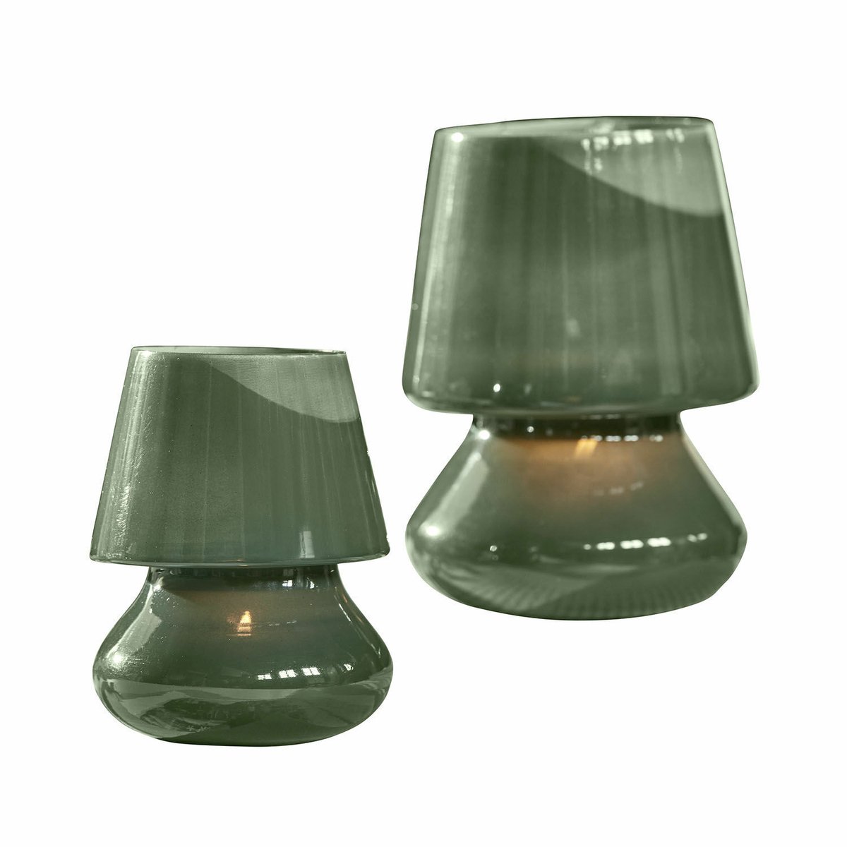 Loberon Windlichtje set van 2 Sorrivella groen