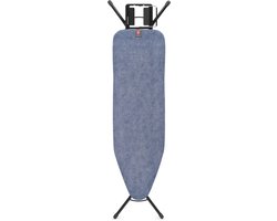 Brabantia Strijkplank B - met Strijkijzerhouder - 124 x 38 cm - Denim Blue