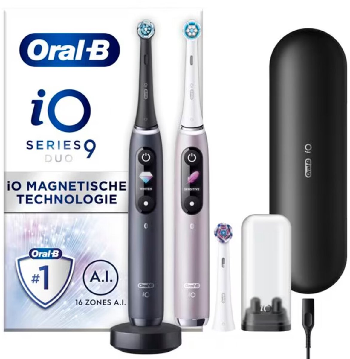 Oral-B Special Edition iO - 9 - Roze en Zwart - Elektrische Tandenborstel - Duopack
