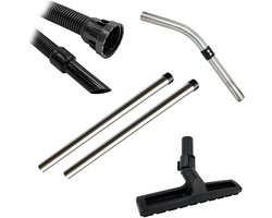 Multaparts® hulpstukken set geschikt voor Numatic Henry / Hetty series parket zuigmond, complete stofzuigerslang (2.5 meter), RVS buizen & RVS zuigbocht | Vervang alle hulpstukken in 1 keer | Professionele kwaliteit onderdelen voor een setprijs