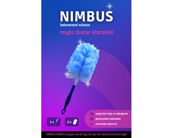 NIMBUS Magic Duster Starterkit - Handvat + 2 Navullingen - Geschikt voor Swiffer