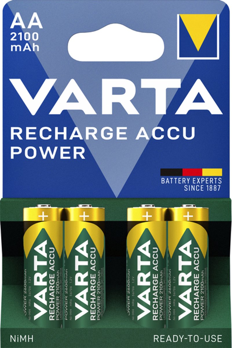 Varta oplaadbare AA batterijen NiMH - 2100mAh - 40 stuks