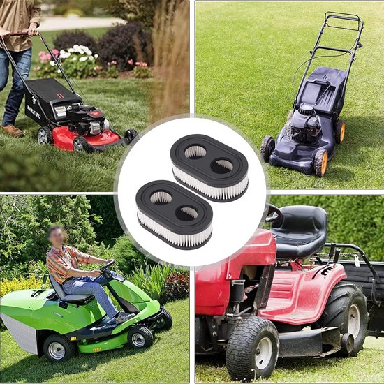 Luchtfilter voor grasmaaiers - 2 stuks Luchtfilters met Luchtfilterdeksel voor Briggs and Stratton798452 593260 - Grasmaaier Luchtfilter Cleaner Cartridge Vervangen Onderdelen van Merkloos	 — afbeelding 2