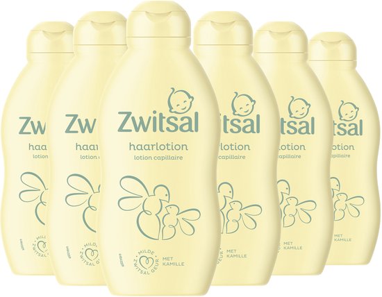 Zwitsal Haarlotion - Baby - hoeft niet te worden uitgespoeld en laat het haar heerlijk ruiken - 6 x 200ml