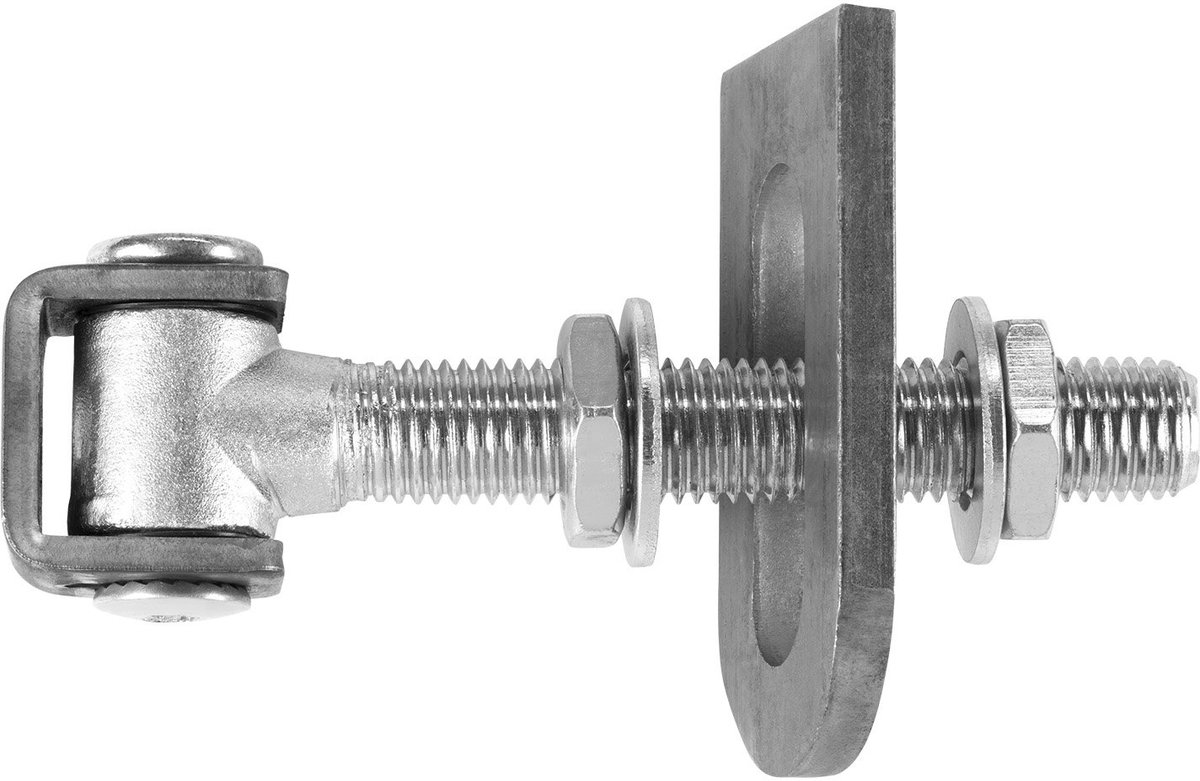 2 x SO-TECH® verstelbare deurscharnier M24 x 190 mm met U-vormige laspunten