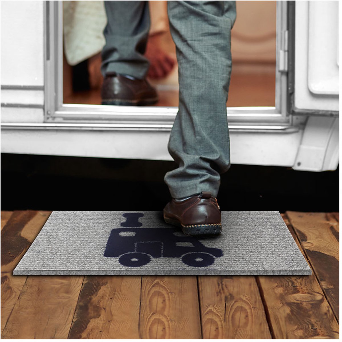 Brunner Hello Camper Mat - Compact Buitenmatje voor Camper - 50 x 25 cm - Lichtgewicht & Slijtvast