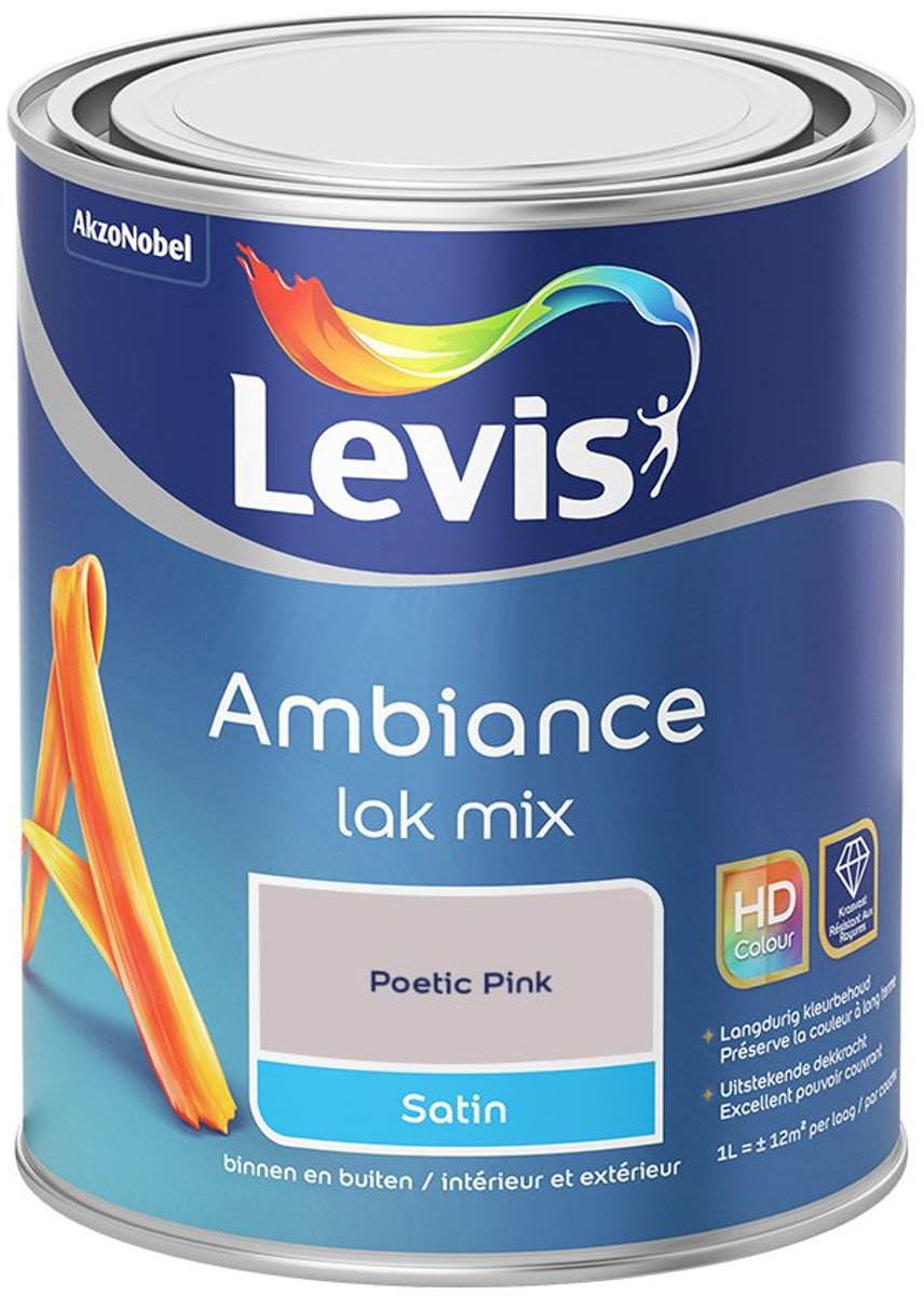 Levis - Ambiance Lak Satin Mix - Poetic Pink - Mengverf - 1 L