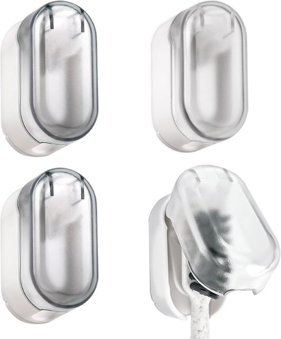 Tandenborstelhouder voor badkamer, elektrische tandenborstelhouder met kopjes, kinderbadkameraccessoireset met tandpastahouder, wit