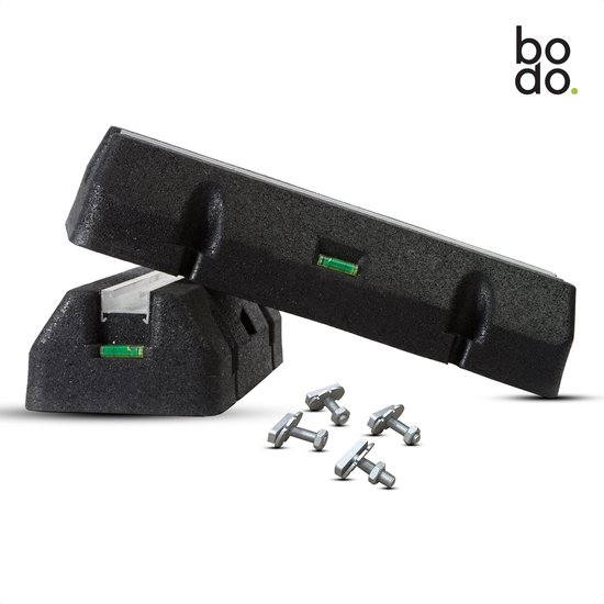 Foto: Bodo rubberen montage balk 450mm ventilatie en airconditioningaccessoire trilling dempend rubber montage blok set airco inclusief inlegmoeren levelaars
