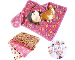 Cavia-dekens - 3 wasbare dekens voor honden en katten - 40 x 60 cm kattendeken geschikt voor hamsters, cavia's, konijnen, katten en honden