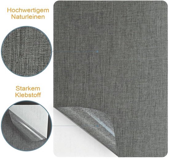 2 stuks zelfklevende patches voor textiel reparatie - Donkergrijs - Voor bank tent meubels autostoel - 20 x 28 cm van Merkloos — afbeelding 5