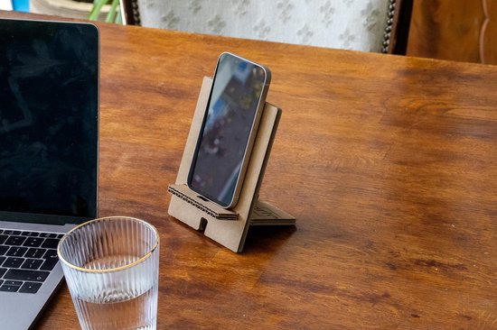 Support de téléphone en carton - 11 x 8,5 x 15 cm - Tente en carton