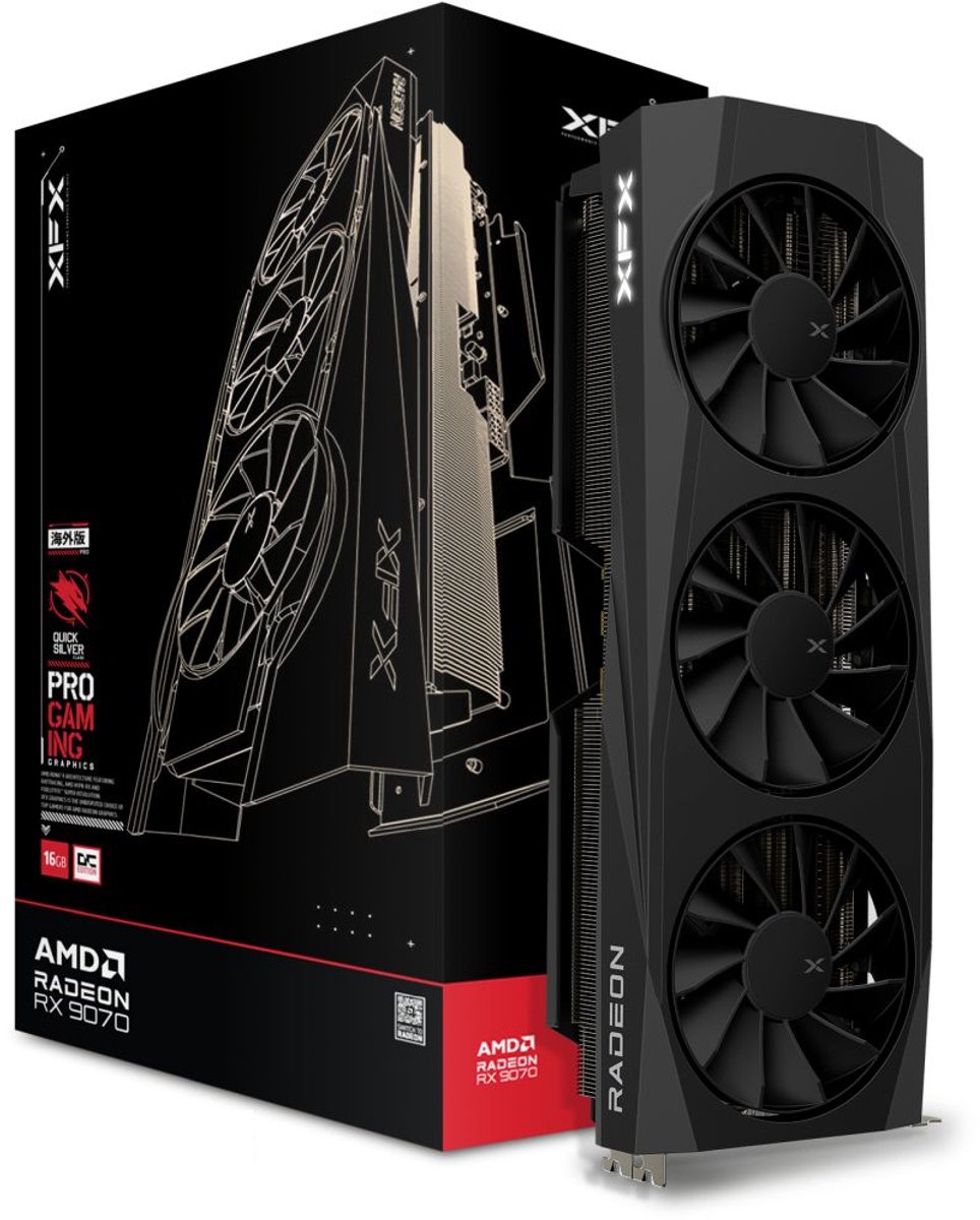XFX Quicksilver AMD Radeon RX 9070 OC Gaming Edition - Videokaart - 16GB - GDDR6 - PCIe 5.0 - 1x HDMI 2.1b - 3x DisplayPort 2.1a