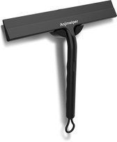 IZPFTOP Douchewisser met 2 ophanghaak- Siliconen douche trekker-Raamwisser voor trekker douche badkamer tegels spiegel raam (Wit, 11inch