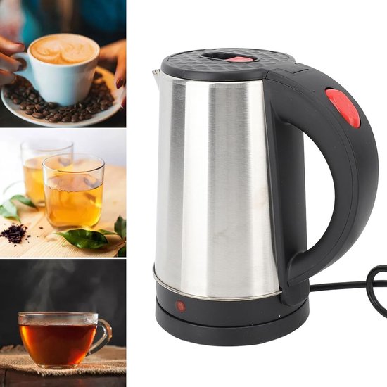 0.8L Stainless Steel Wireless Kettle, Electric Water Heater Hot Water Pot Pressure Cooking Water Heater Wireless Pot Portable Electric Hot Water Kettle Pressure Cooker Water Heater with van Merkloos	 — afbeelding 3