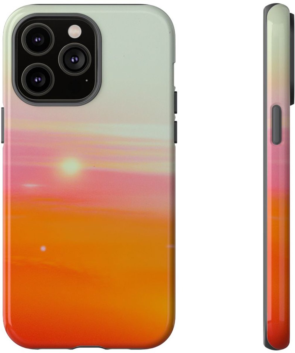 Abstracte Zonsondergang Kleuroverloop – Telefoonhoesje Geschikt voor iPhone 14 Pro Max