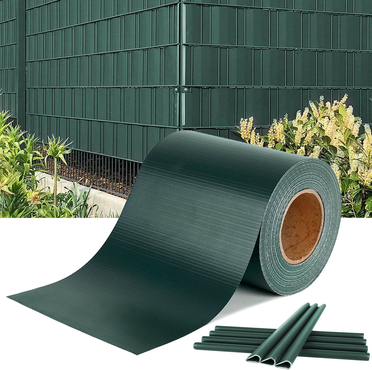 PVC Privacyband Tuinscherm – Duurzaam, UV-bestendig & Weerbestendig – 65m – Groen