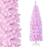 COSTWAY Kunstkerstboom met verlichting, 180 cm, dennenboom met 270
