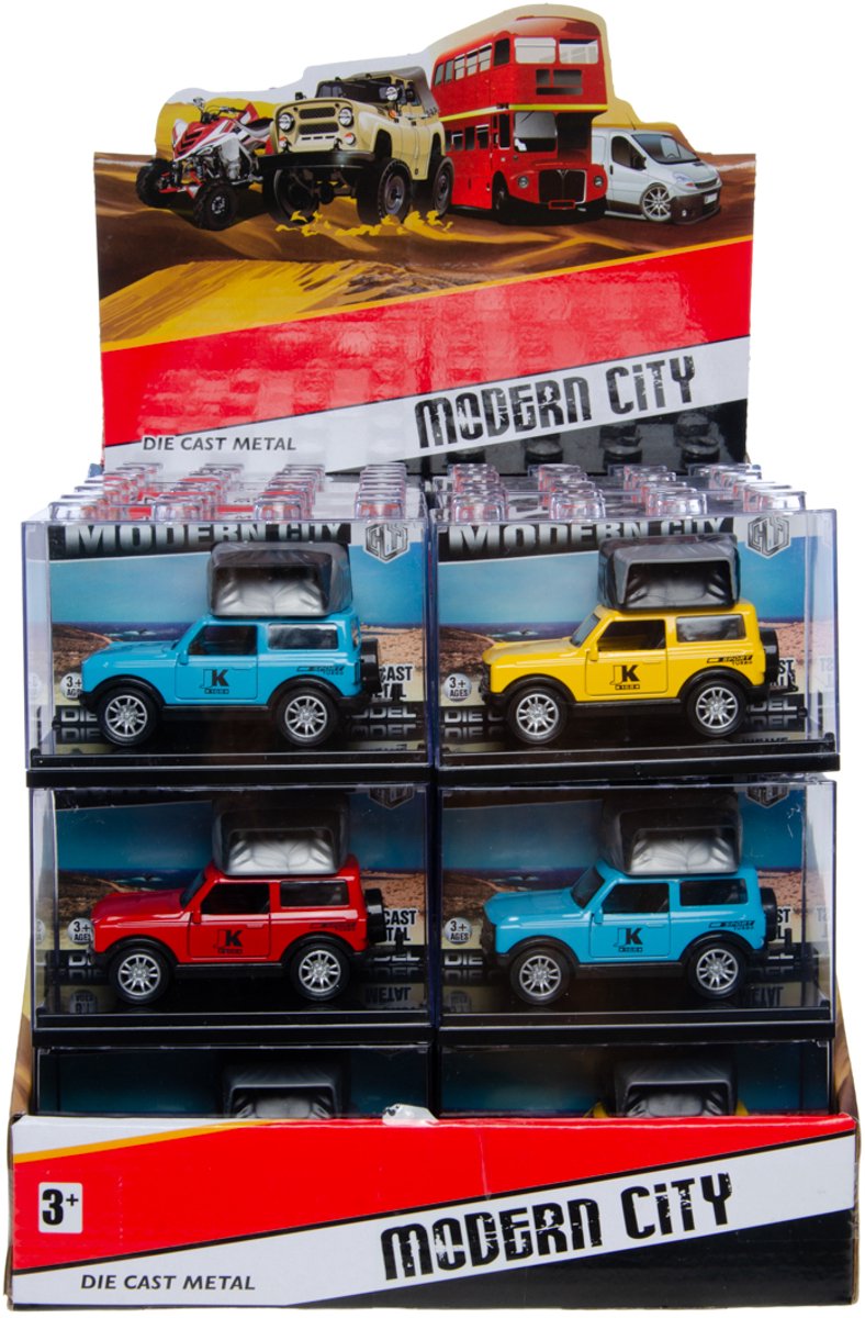 Duckiez diecast safari car pull back - 1 stuk