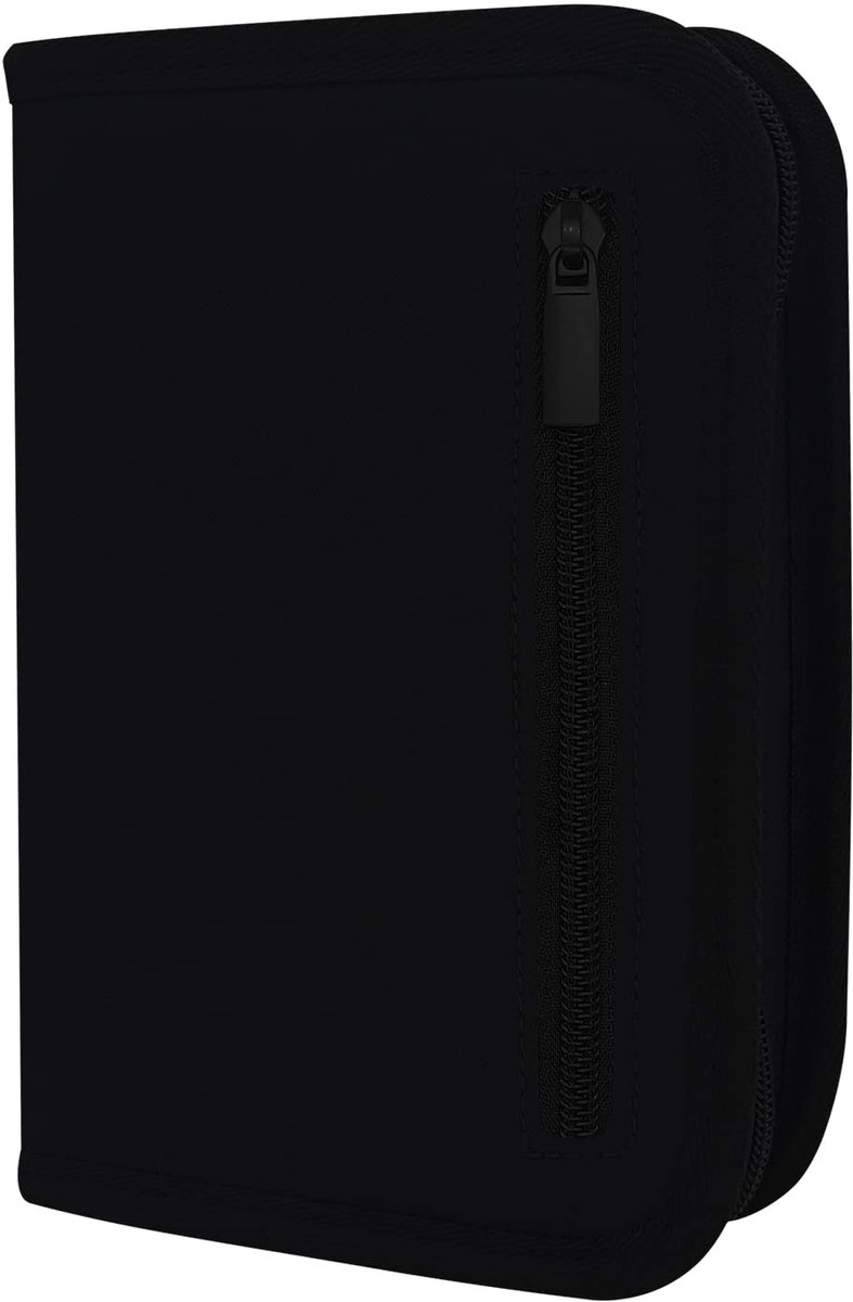 Etui Canvas met Ritssluiting - Pennenzak voor School - Zwart